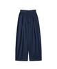 DANGLEDROP Dgdp Balloon Fit Curved Cotton Elastic Waist Pants_Navy