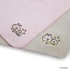 Kanahei's Small Animals Usagi & Pisuke Embroidered Imabari Hand Towel 2-Piece Set (Pink & Greige)  Mini Towel Handkerchief [Softly Communicating