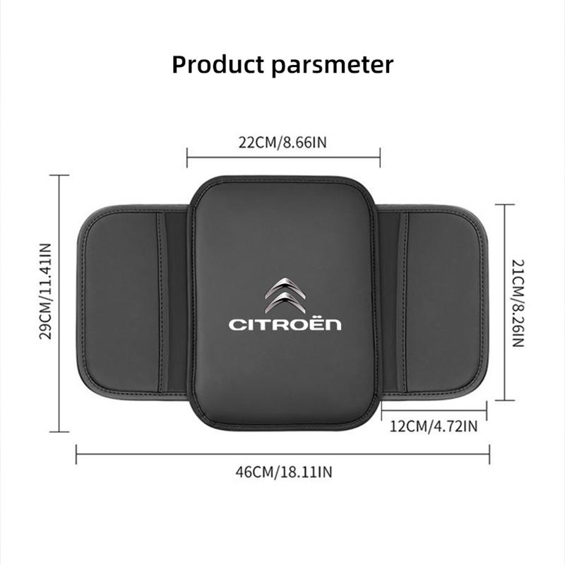 Car Interior Armrest Box Pad Leather Center Console Cushion For Citroen C5X e-C4 X e-C3 C4 C3 C5 Berlingo C-Elysee C-Crosser C1