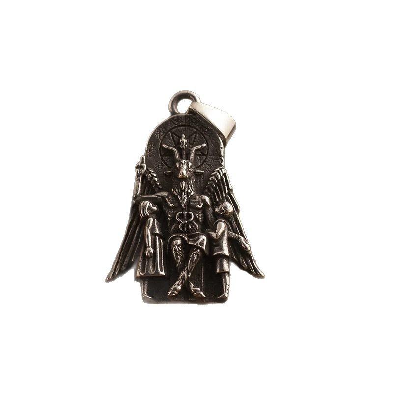 Anubis Mythology Pendant Necklace With Geometric Design For Gothic Fashion Enthusiasts