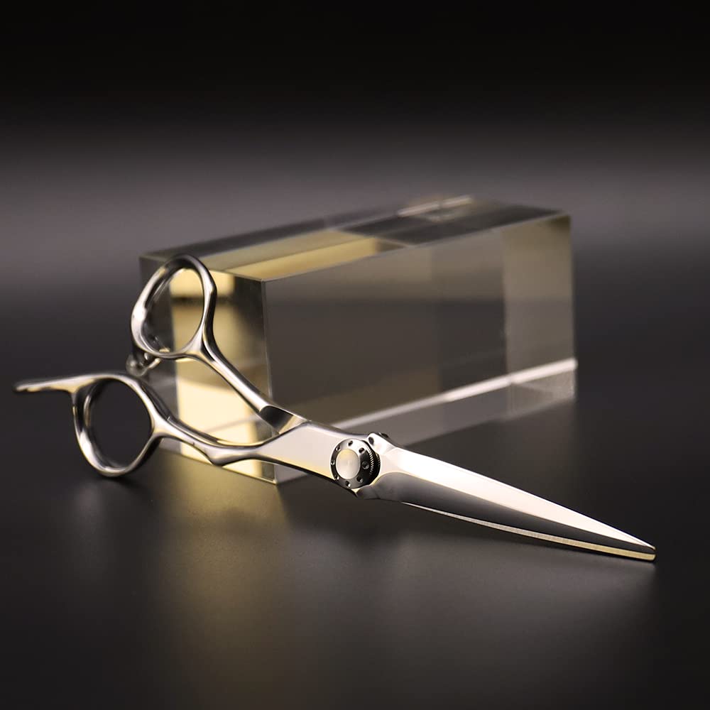 AOLANDUO Professionelle Haarschere mit konvexen Klingen Schärfschere für Friseure und Barbiere Hergestellt in Japan VG10 Offset Für Profis