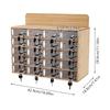20 Slots Cell Phone Locker Box, Cell Phone Storage Cabinet, Wood Cell Phone Storage Cabinet With Keys for Conference Rooms