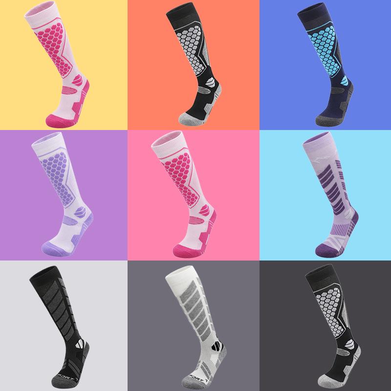 Unisex Cross-Border Style Wool Ski Socks: Long Tube, Warm, Anti-Slip, Anti-Pilling, Ideal for Skiing and Mountaineering