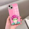 Anime K-Kusuo Saiki Handyhülle Für IPhone 17 Pro Max 15 Pro 16 14 Plus 12 13 Mini 11 Pro Stoßfeste Galvanisierte Glasabdeckung