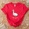 Silly Goose TShirt Cute Goose Short Sleeve Shirts Silly Goose University Shirt Funny Goose Tee Unisex Trendy Summer Casual Tops