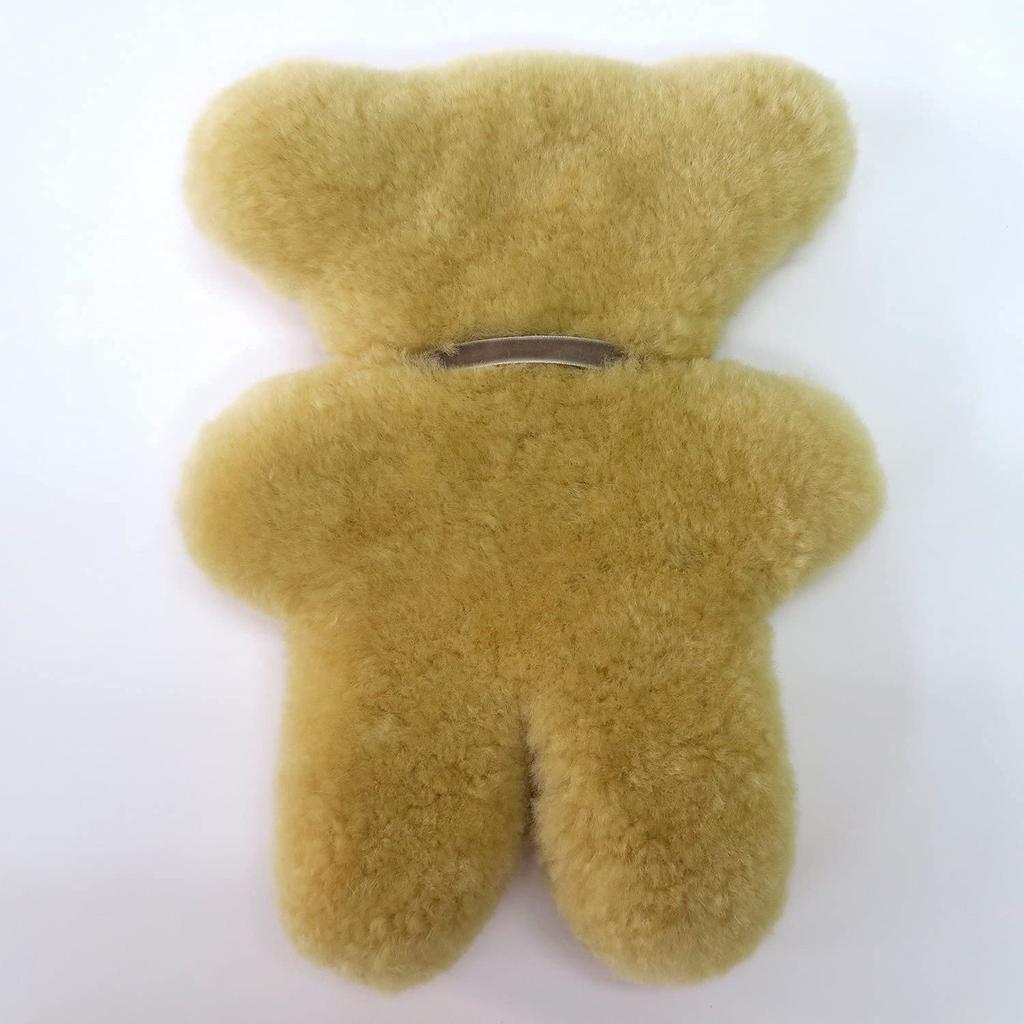 FURFURMOUTON Mouton Plush Cute Teddy Made with Natural Soft and Fluffy Mouton Teddy Bear Toy, Bear, Materials, (Chris (Taupe))