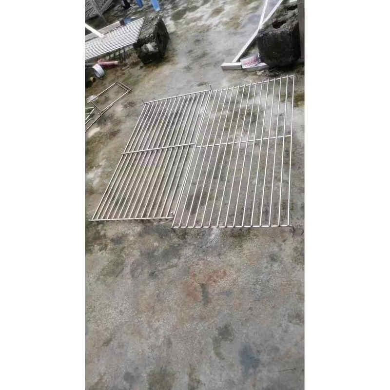 Stainless Steel Rectangular BBQ Grill Net with Feet