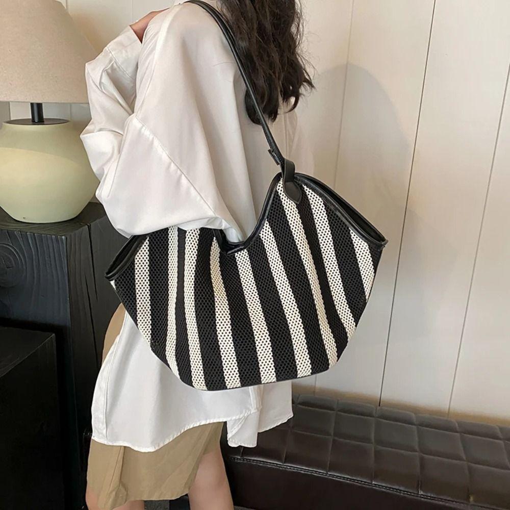 Oversize Straw Beach Bag Large Capacity Basket Shopper Bag Storage Shopping Bag  Women