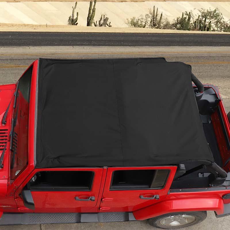 Cargo Mesh Roof Net Isolation Cover for Jeep Wrangler JK 2007-2017 4-Door version Car Exterior Accessories