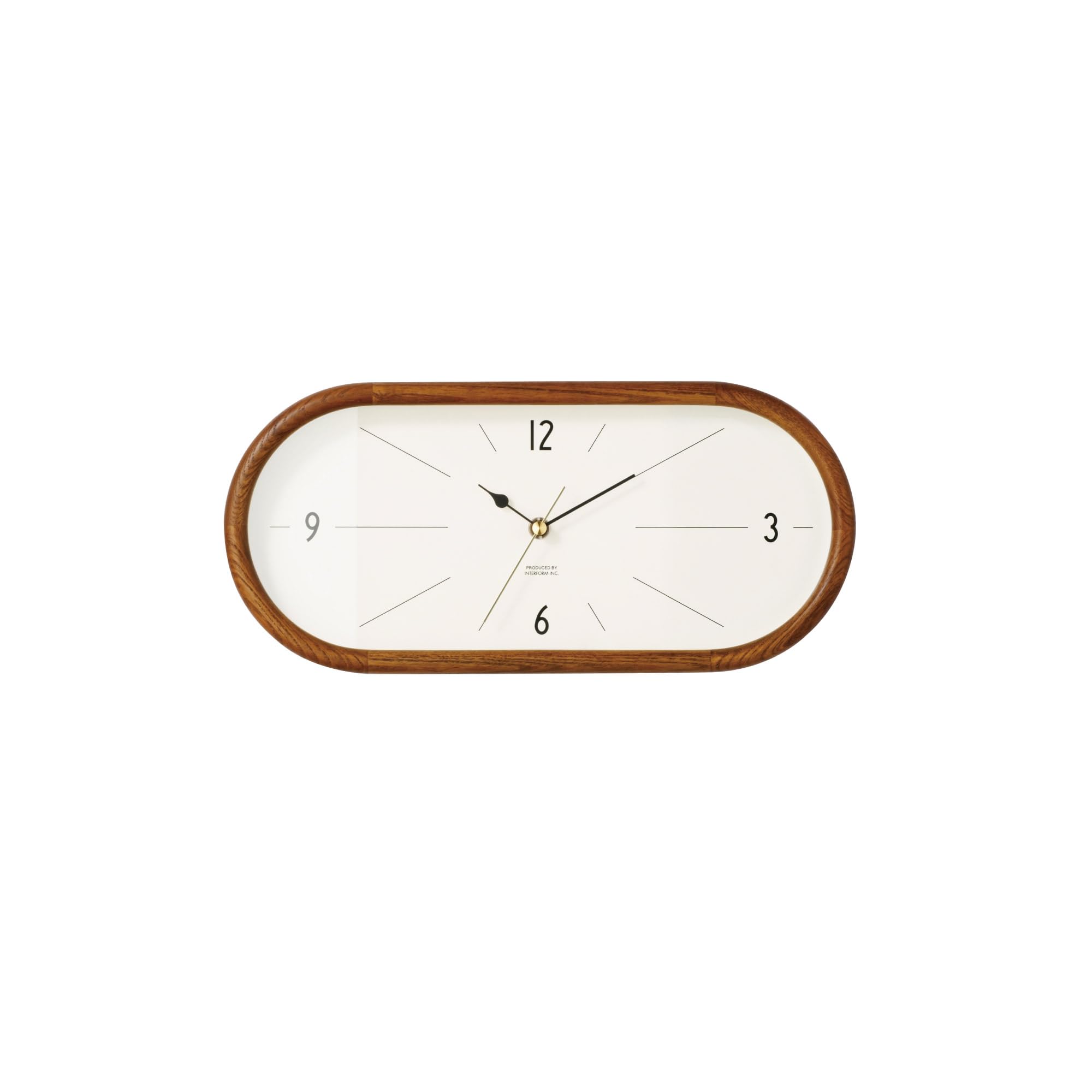 

Interform Wall Clock Curva Brown Sweep Movement CL-4507BN