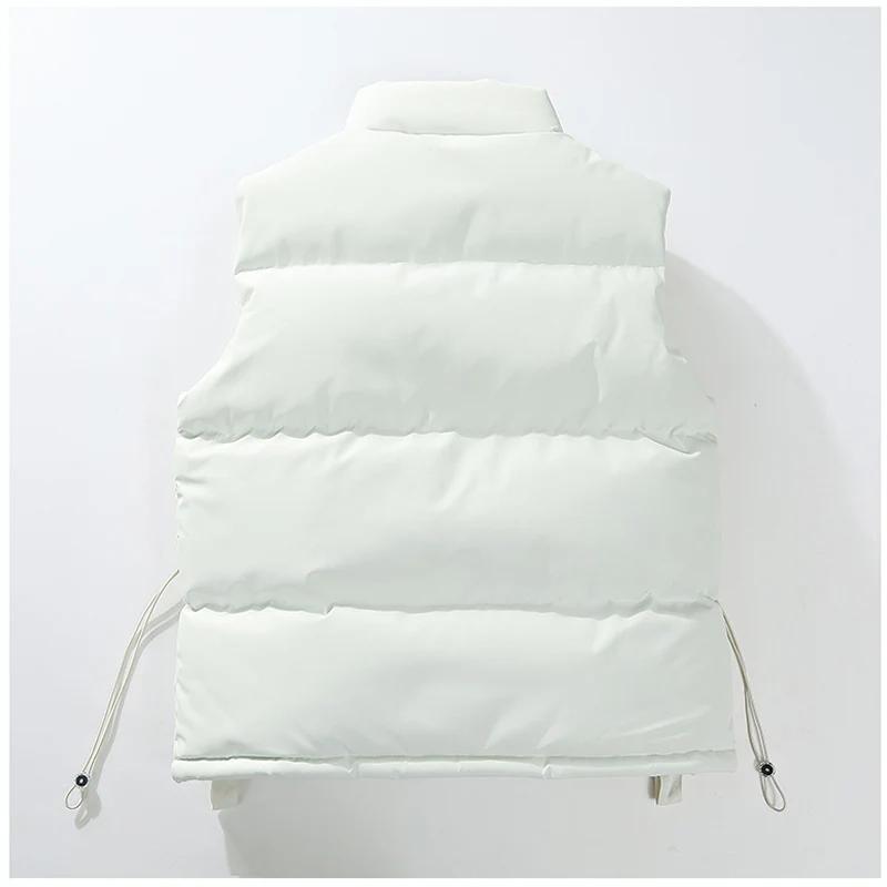 Autumn Winter Men White Thick Vest Men Warm Vests Men Sleeveless Parkas Jacket Male Fashion Casual Black Waistcoats