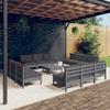Day and Night - Day and Night Garden Furniture 13 Pieces with Anthracite Pine Wood Cushions