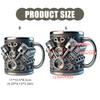 Automotive Engine Insulated Coffee Mug Stainless Steel Inner Cup Heat Resistant Water Container for Car Enthusiasts