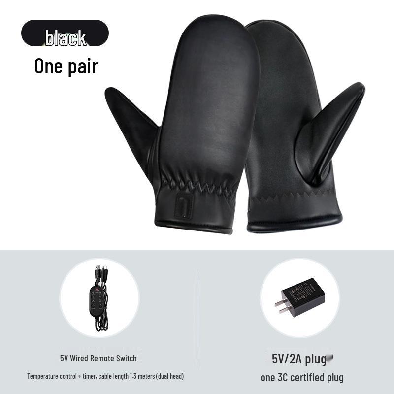 

Men’s Winter Electric Heated Cycling Gloves – Rechargeable, Thick Velvet Lining, Motorbike Hand Warmers One Size