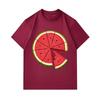 Men's 100% Cotton Crew Neck Short Sleeve T-Shirt, Creative Watermelon Slice Pizza Pattern Casual Summer Breathable Comfortable Loose Fit Tee for Daily