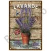 Lavender Metal Sign Plaque Vintage Flowers Tin Sign Wall Decoration For Room Art Garden Kitchen Home Living Room Iron Painting