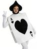 Alice In Wonderland Playing Card Costume Red Heart A Cosplay Outfit Unisex Family Matching Set for Halloween