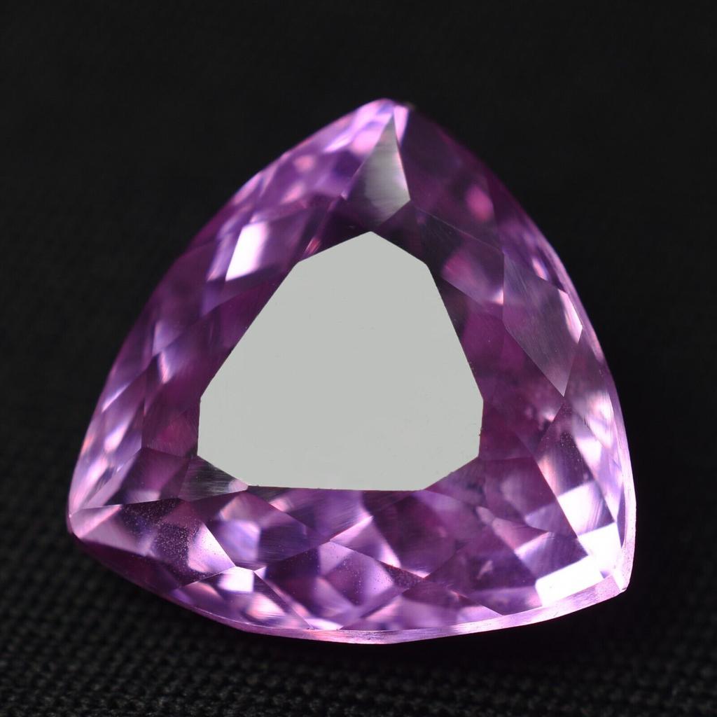 14.35 Ct Natural Sapphire Pink Trillion Certified Ceylon Fabulous Gemstone