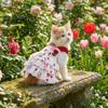Cotton Dog Suspenders Dress Thin Breathable Summer Cat Clothes Puppy Princess Skirt  Spring