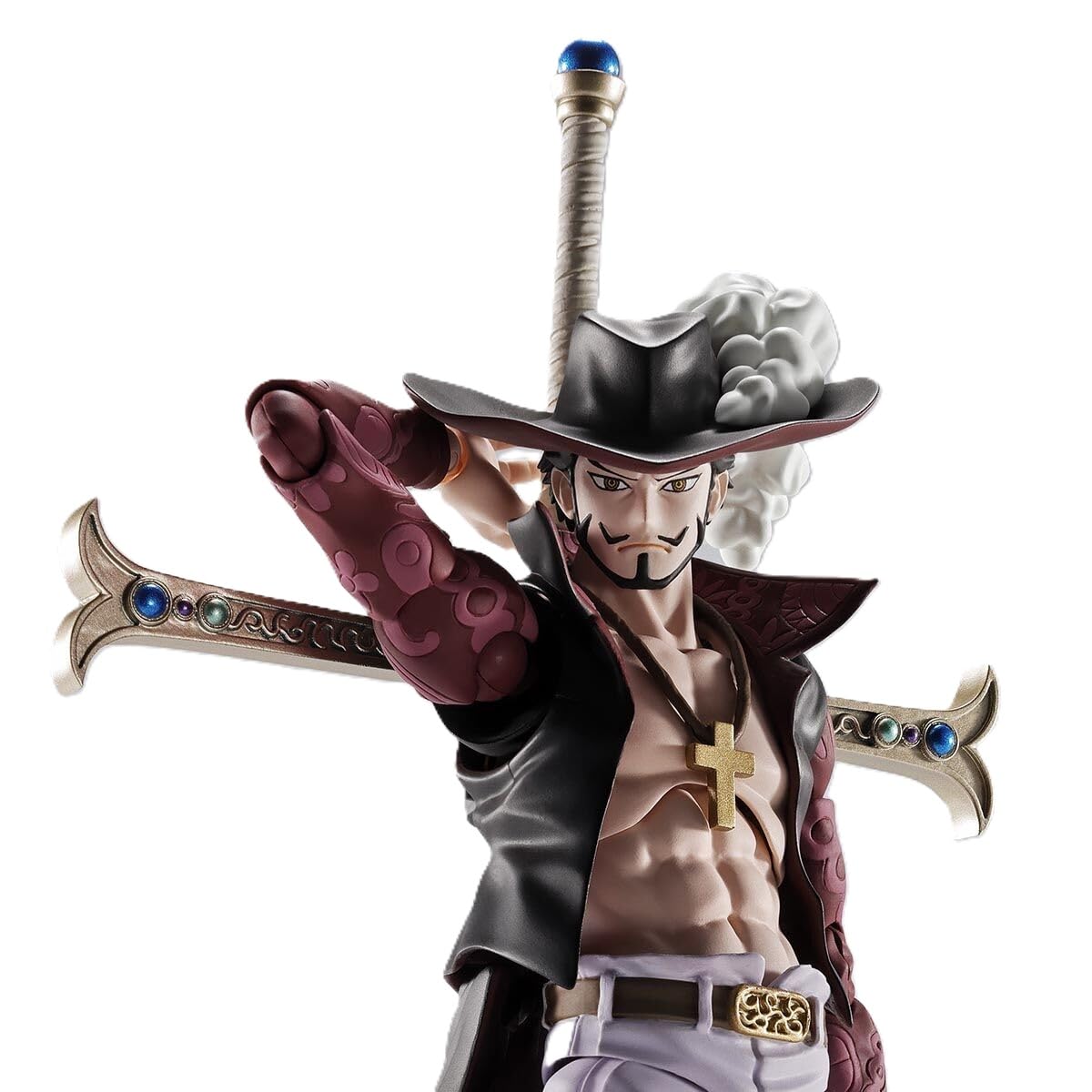 TAMASHII NATIONS ONE PIECE Дракуль Михоук ПВХ АБС 165 мм - - S.H.Figuarts -Глаз Ястреба- & Раскрашенная фигурка, Прибл.