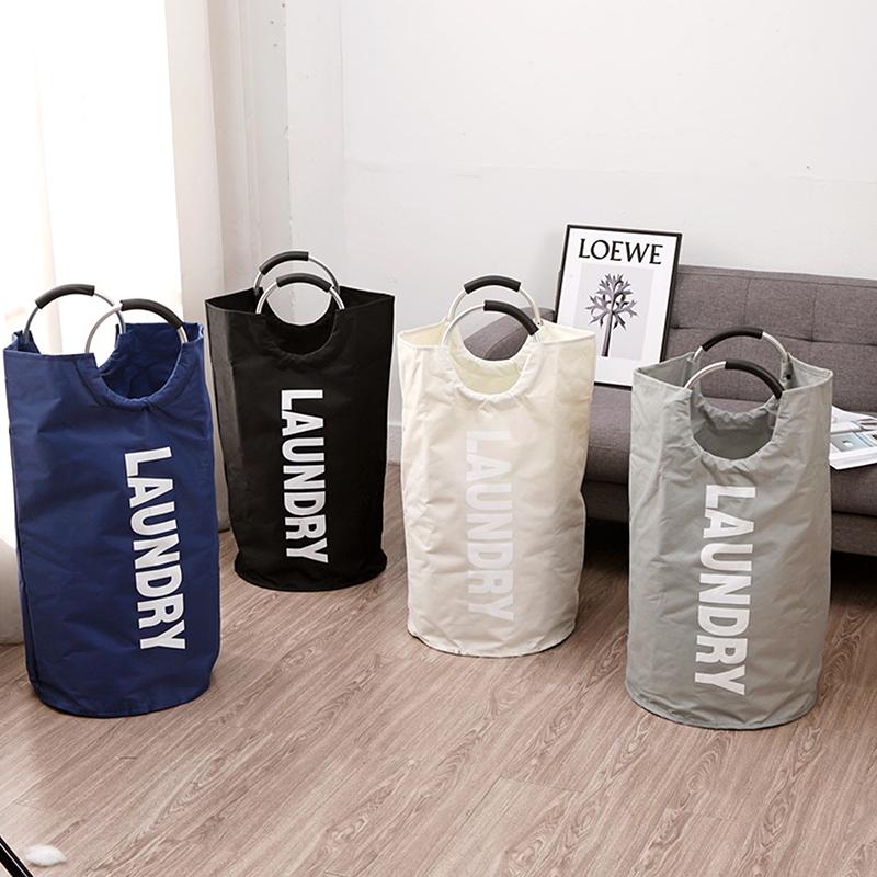 90L Super Velký Koš na Prádlo Oxford Tkanina Vodotěsný Vak na Prádlo s Uchem Koš na Špinavé Prádlo