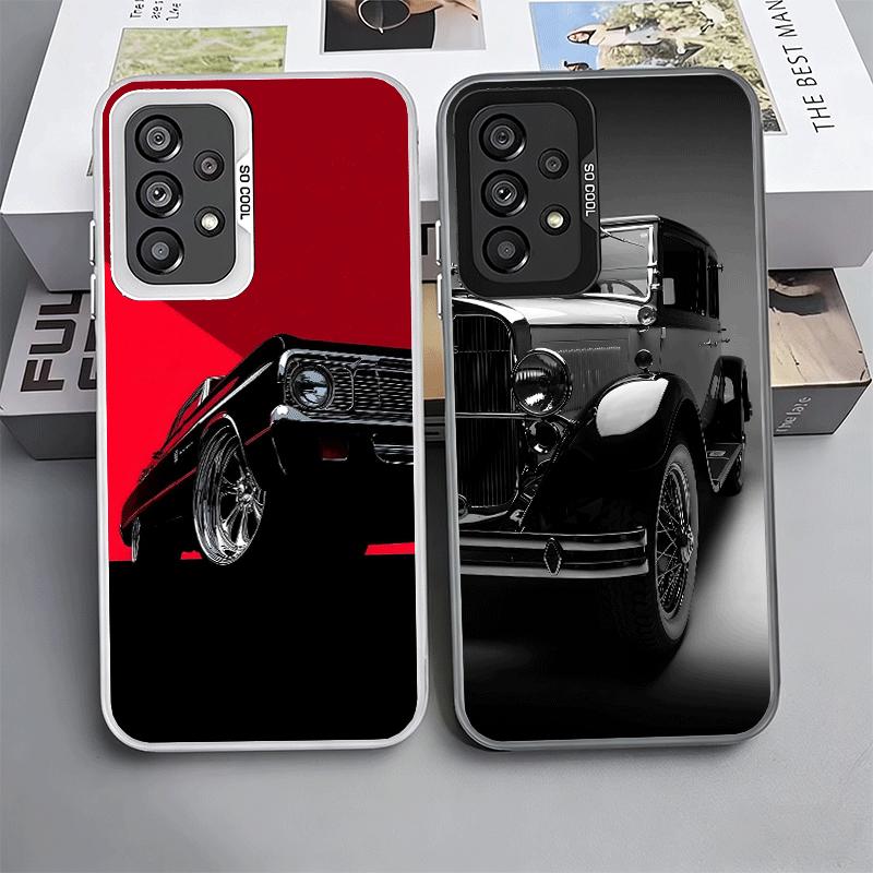 Classic Vintage Retro Car Soft Phone Case for Samsung A17 A16 A15 A14 A13 A57 A56 A55 A54 A53 A37 A36 A35 A34 A33 A26 A25 A24 A2