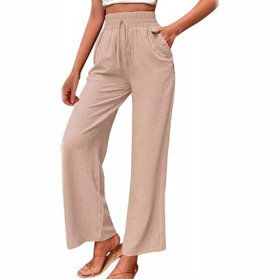 Damenmode Sommer Frühling Lässig Einfarbig Druck Locker Hohe Taille Hosen Hosen & Caprihosen Lässige Hosen