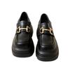 Leather platform children thick heel small leather shoes muffin single shoes cm height increase small women's shoes