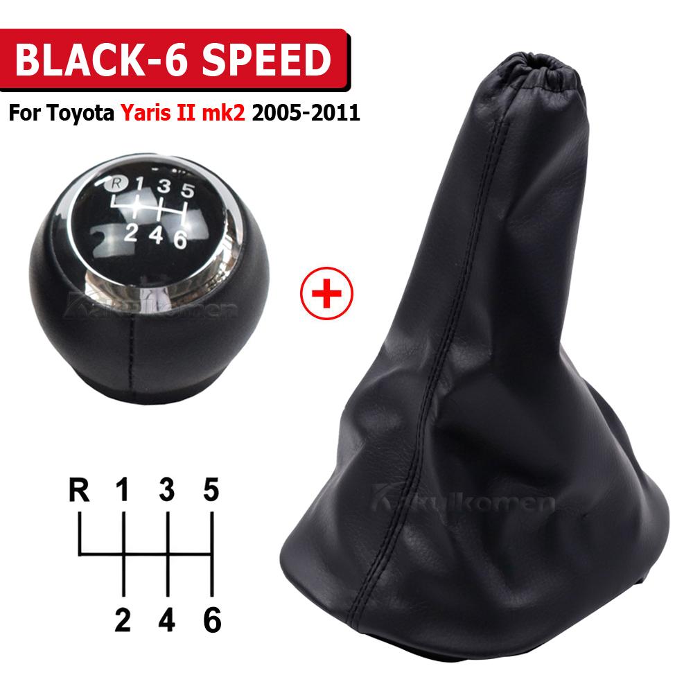 For Toyota Yaris II 2 MK2 2005 2006 2007 2008 2009 2011 Gear Shift Knob Shifter Lever Stick Gaiter Boot Cover Cars Accessories