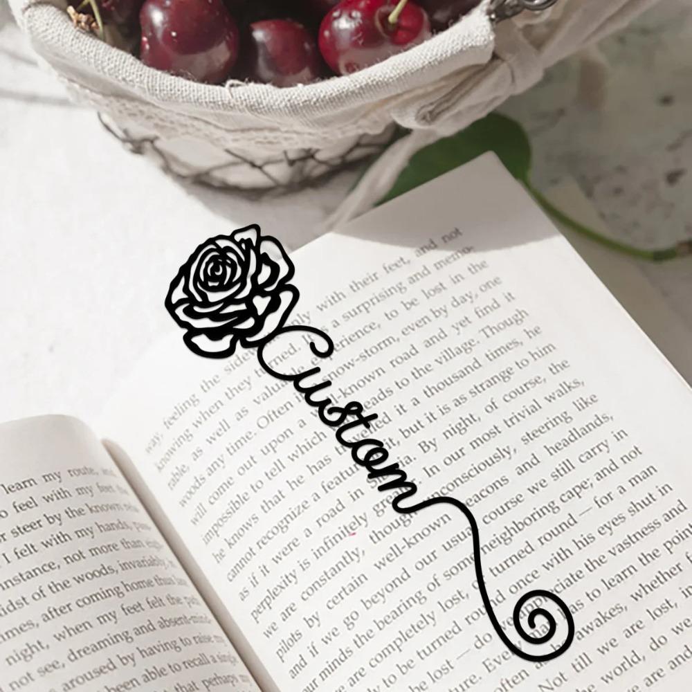 Metal Bookmark, Flower Bookmark, Unique Book Lover Gift, Teacher Appreciation, Back to School, Student Present, Vintage Tin Art