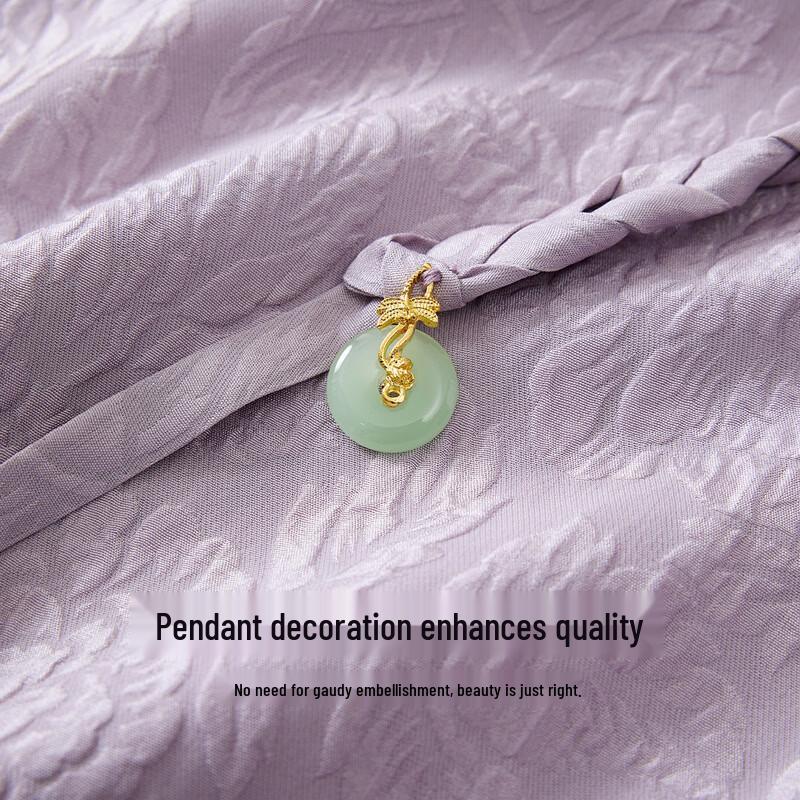 Elegant Chinese Style Mulberry Silk Crepe Dress
