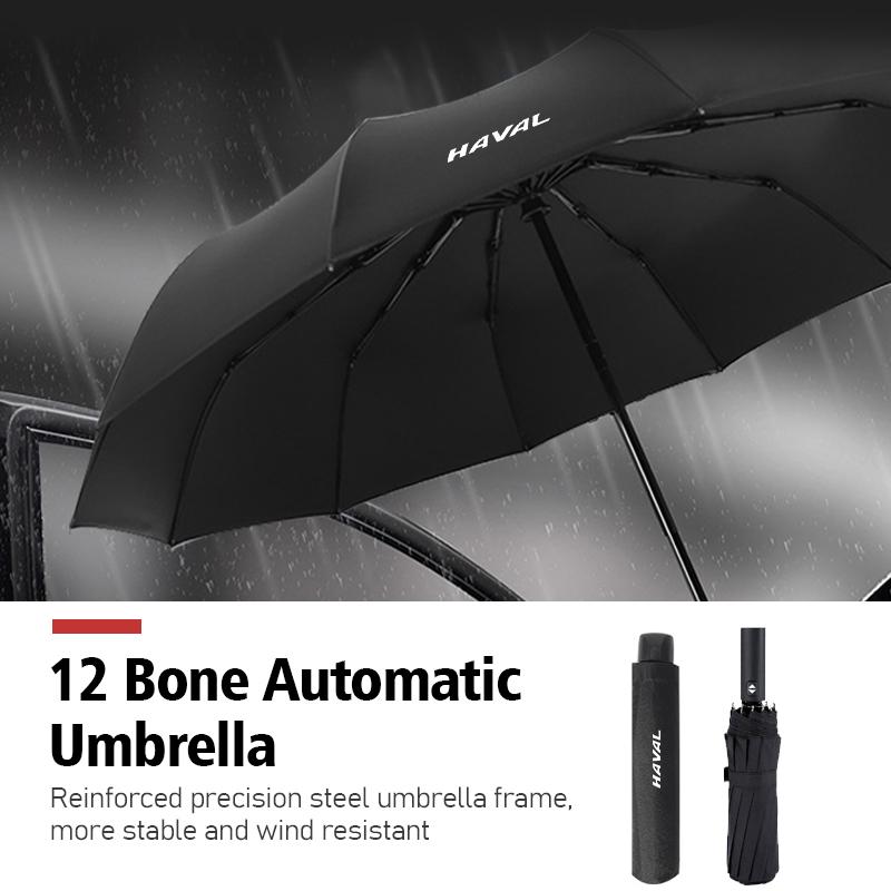 12 Bone Car Automatic Business Folding Umbrella Accessories For Haval F7 H6 H1 H2 H3 H4 H5 H7 H8 H9 M4 M6 F5 F9 F7X F7H H2S