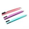 1 Pinza para Cejas de Acero Inoxidable con Cepillo Peine Pinzas Pinzas para Extensión de Pestañas Pinza para Doble Párpado Herramienta de Maquillaje