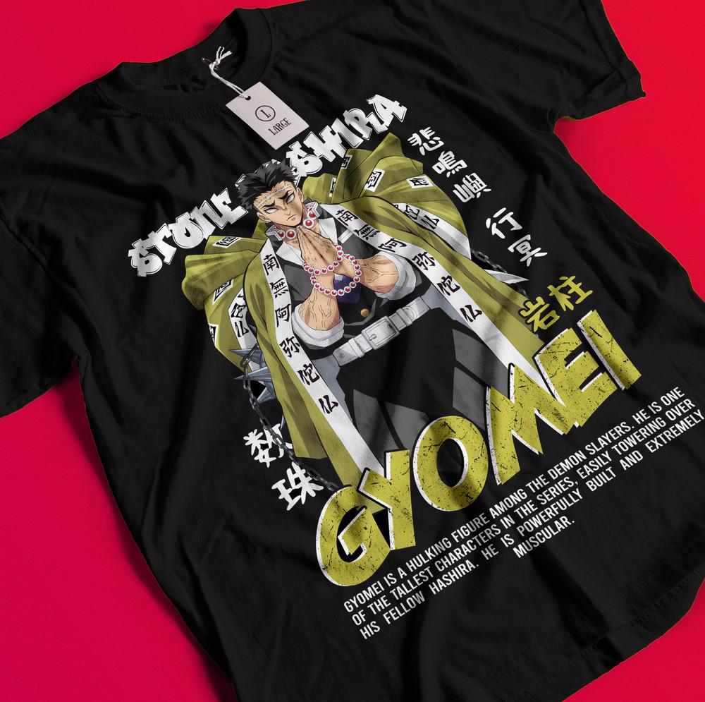 

Demon Slayer Shirt Stone Hashira Tshirt Gyomei Himejima T-Shirt Muzan Tanjiro BB258 2XL