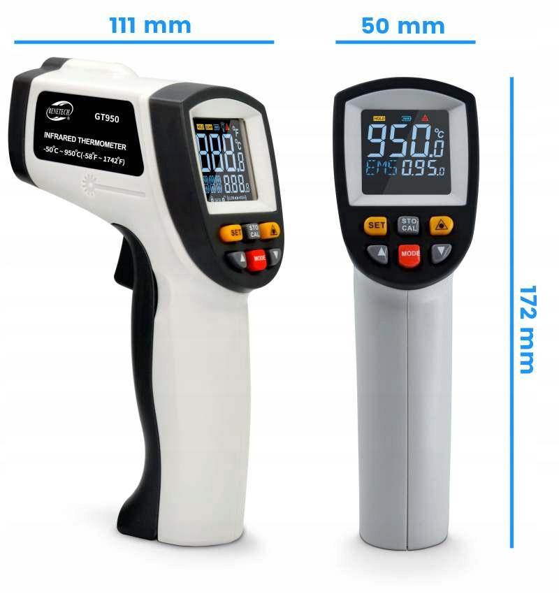SET 10 pcs. PYROMETER LASER THERMOMETER -50 +950