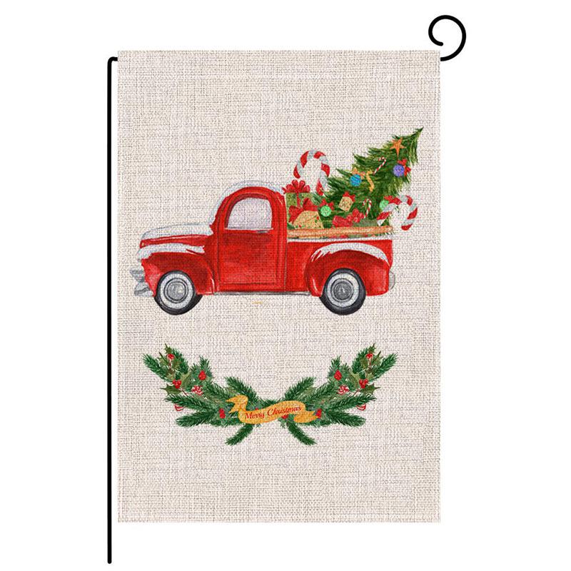 New Double-Sided Christmas Watercolor Garden Flag: Festive Design for Holiday Atmosphere