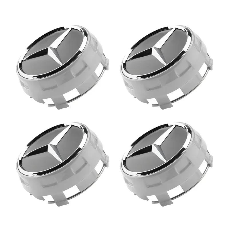 4 pezzi/lotto 75mm A0004000900 Tappo mozzo ruota auto Emblema distintivo logo per Mercedes Benz AMG C43 C63 E43 E53 E63 W205 W213 Accessori