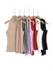 Spicy Girl Bow Tie High Neck Sleeveless Summer Slimming Top for Women
