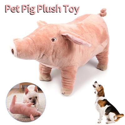 Sevimli Peluş Domuz Fransız Bulldog Köpekler için Çiğneme Oyuncakları Isıya Dayanıklı Evcil Köpek Oyuncağı Havalandırma Bebeği Hayvanlarla Uyuma Maskotlar Malzemeleri