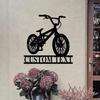 Custom BMX Bike Metal Wall Art, Personalized Bicycle Racing Name Sign Home Decor, BMX Biker Gift