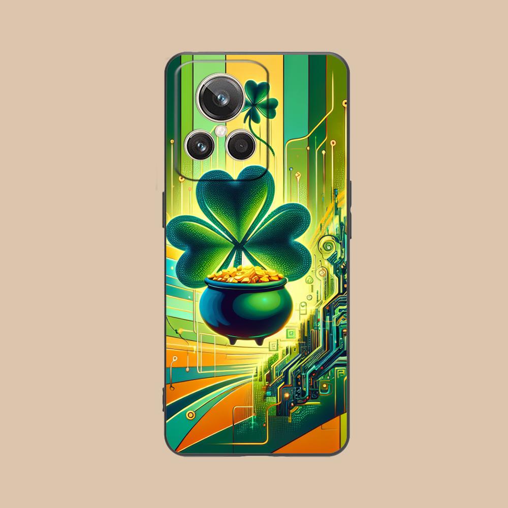 Saint Patrick's Day Mobile Phone Case for Realme 15 14 13 12 11 10 9 Pro Plus T i Lite 5G Colorful Printing Cover Pretty Luxury