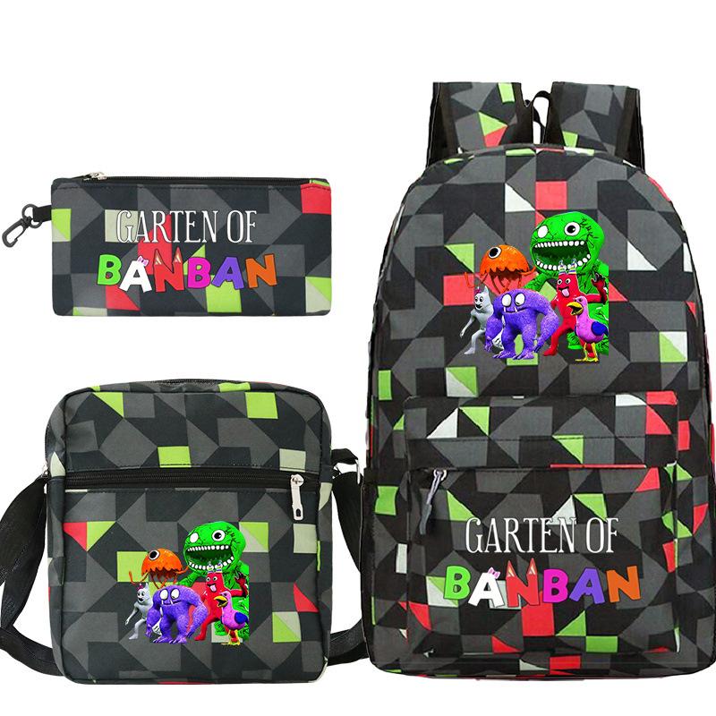 Spotted Garden Primary School Bag Shoulder Bag Pencil Bag Three-piece Set