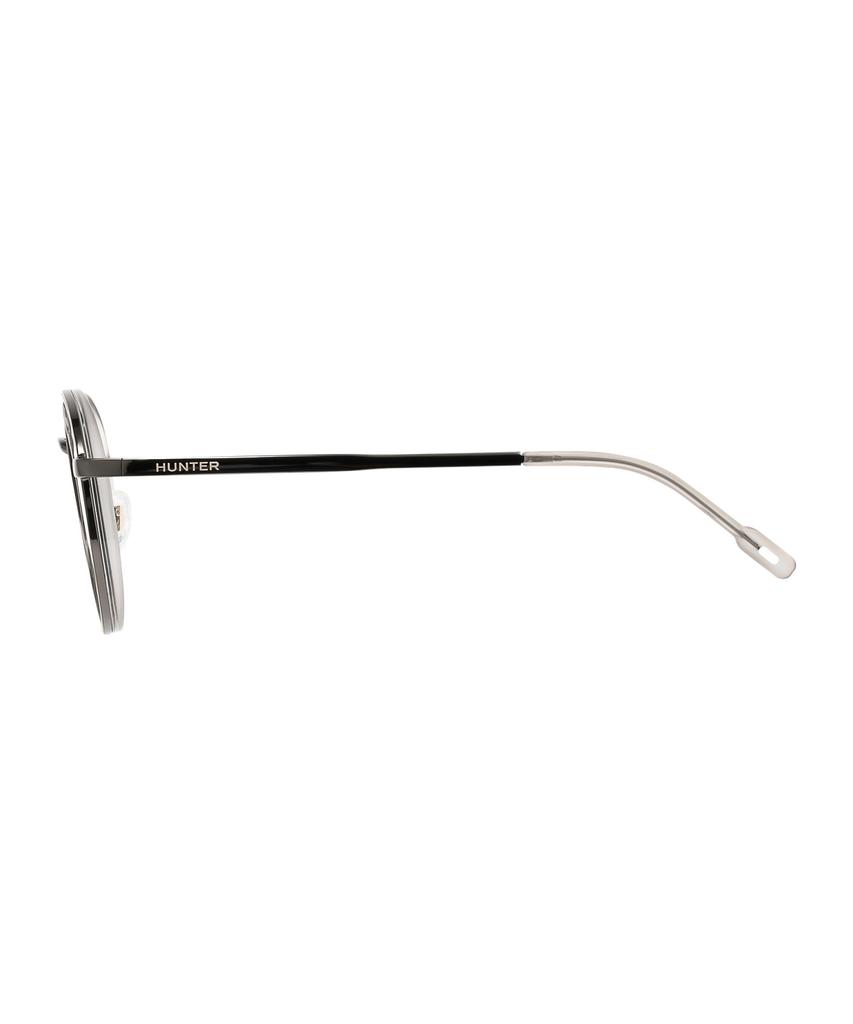 Heonteoaiweeo [Unisex] Round Titanium Sunglasses - Gray Htc32