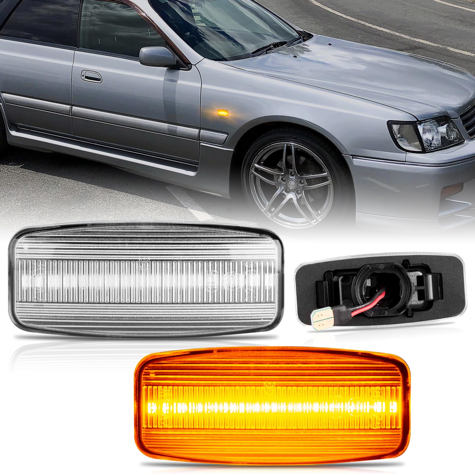 

POPMOTORZ LED Side Marker Presage U31 Wing Road Y11 Y12 Cima F50 Skyline GT-R
