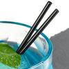 500Pcs Disposable Cocktail Straws 21/13Cm Black Long Short Wedding Party Supplie