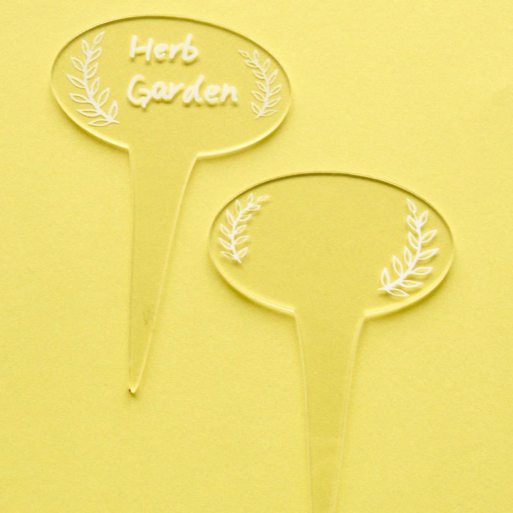 6/12 Stück Outdoor Pflanzenetikett Wasserdichtes Acryl Pflanzenstecker Baumschule Gartenmarker für Kräuter Blume Gemüse Dekoration