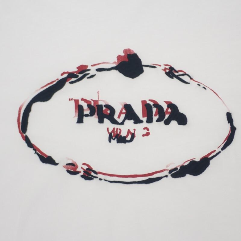 PRADA  UJN555_R182_125E L Short sleeve T-shirt white cotton mens