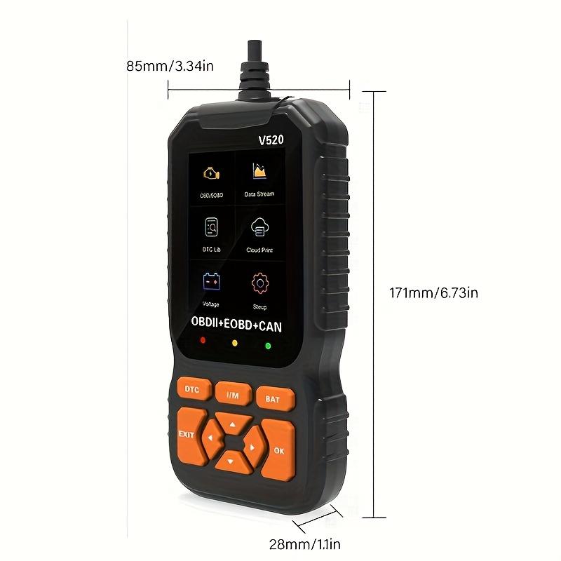 2026 V520 Scanner de Diagnostic Auto Obd2 Lecteur de Codes Moteur Auto Données en Temps Réel Réinitialisation 8 Langues Outil de Réparation Professionnel