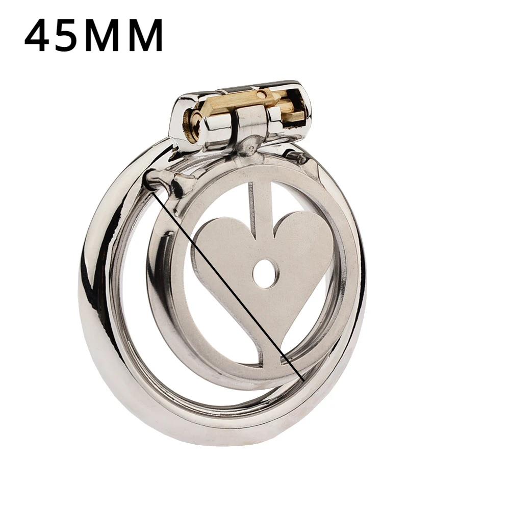 Flat Chastity Lock for Men Metal Chastity Devices Urethral Plug High Comfort Anti Cheating Dormant Lock Sex Toy for Couple SM