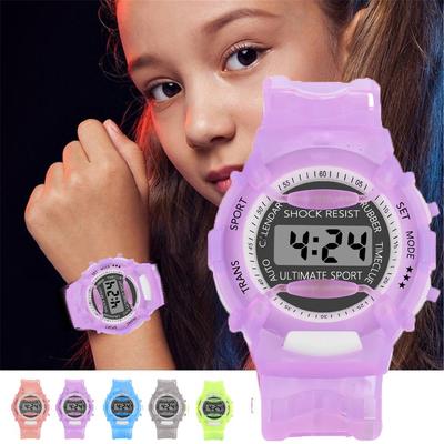 Gifts Kids Child Cartoon Electronic Meter LCD Wristwatch Children Digital Watches Candy Wrist Watch